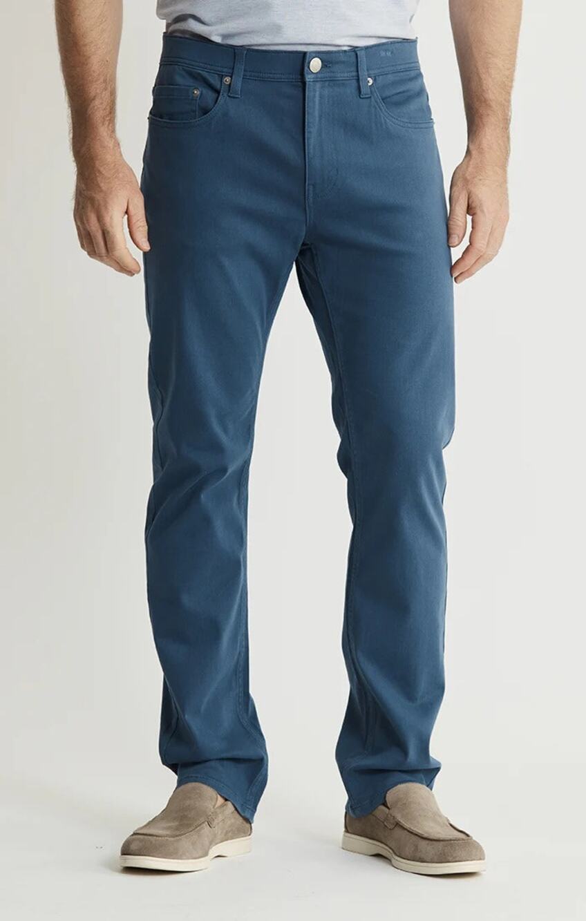 Jachs Stretch Cotton 5-Pocket Slate Blue Pants 34/32
